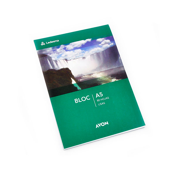 Block borrador Avon Esquela, 80 hojas lisas blancas