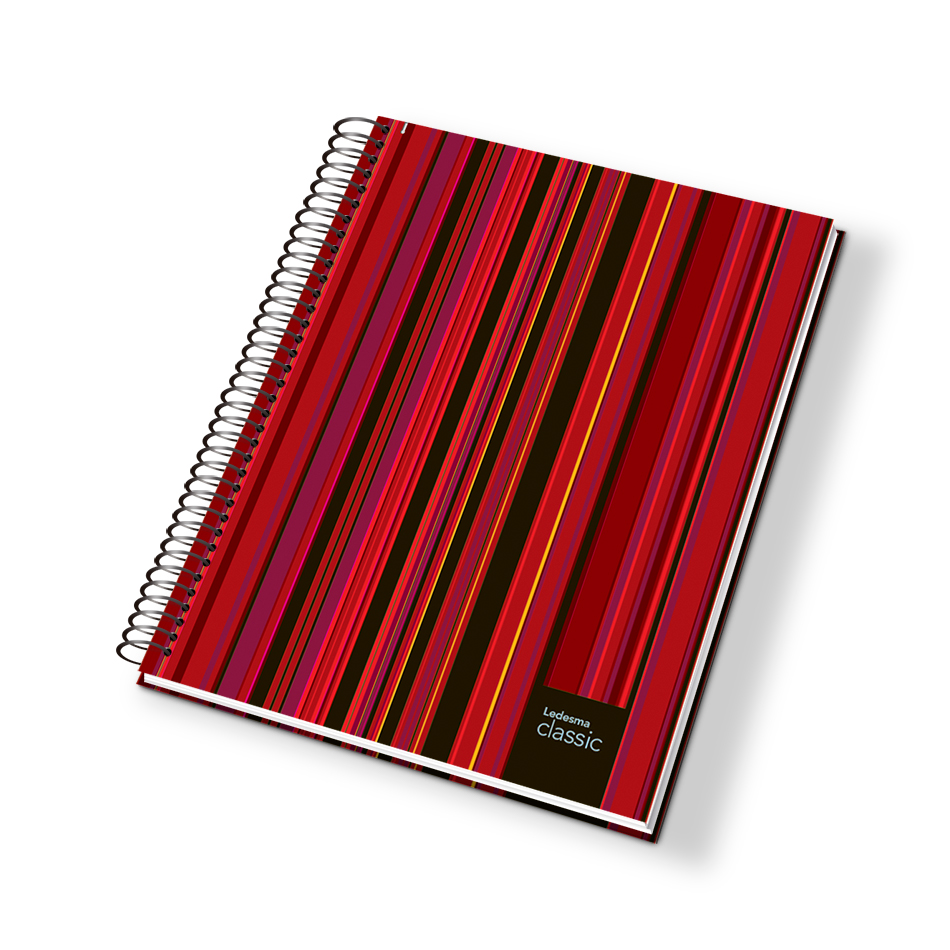 Cuaderno Classic espiralado tapa rígida, 22x29cm. 84 hojas rayadas