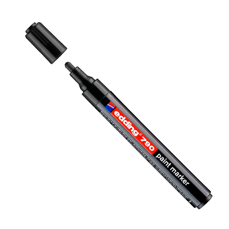 Marcador Edding 790 negro, de 10 unidades