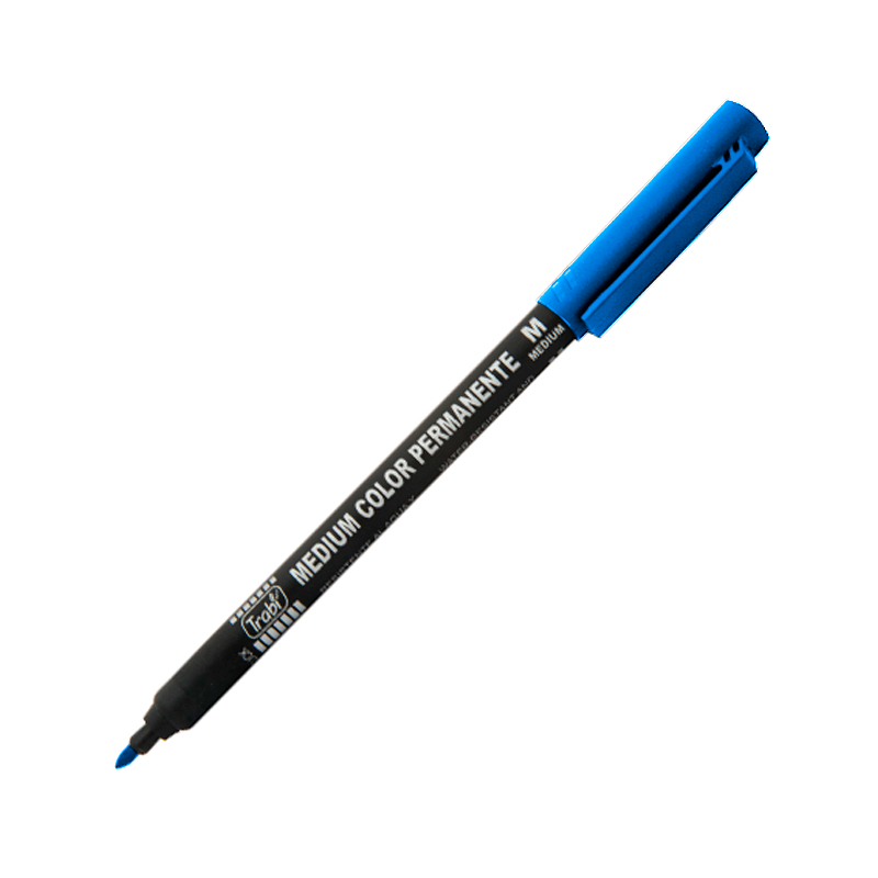 Marcador permanente Trabi Punta mediana azul 2,5mm