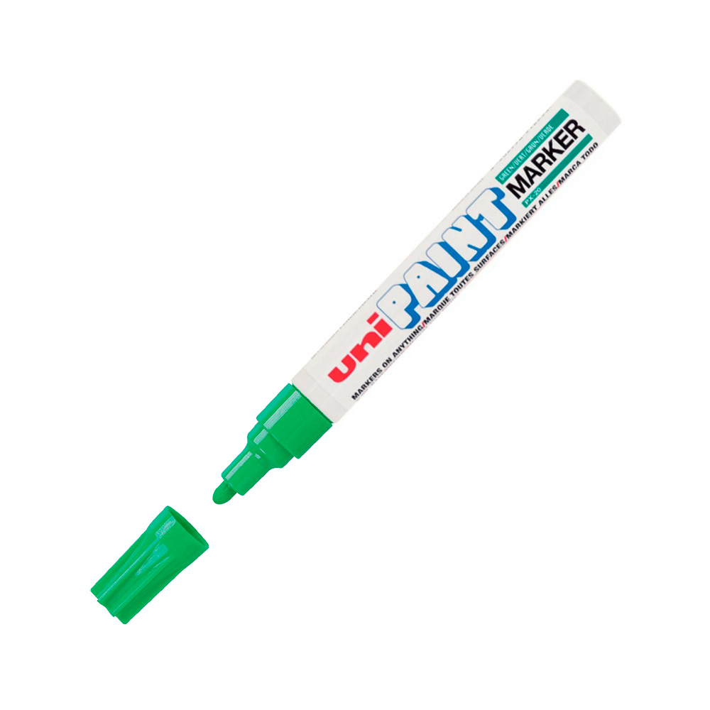 Marcador Uni Paint PX20 verde, 12 unidades