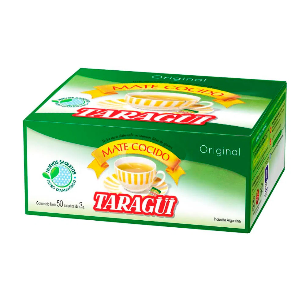 Mate Cocido Taragui, caja x 50 saquitos