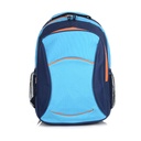 Mochila escolar RQ School lisa 17" azul y celeste