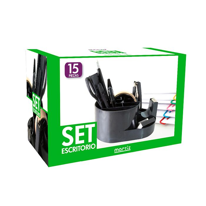 Set de escritorio Martiz de 15 piezas