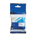 Cinta para rotuladora Brother M-K231BZ, no laminada de 12mm. letra negra sobre fondo blanco