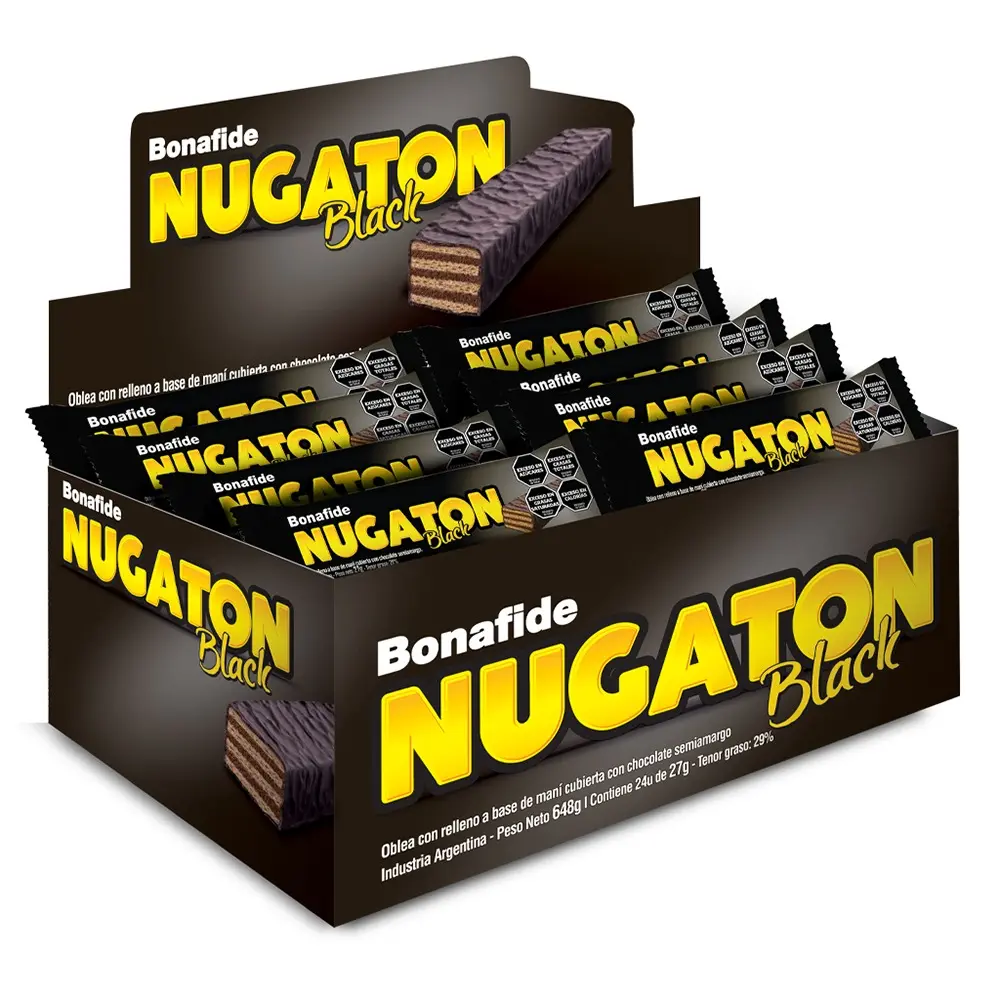 Chocolate Nugaton Bonafide, 27g. caja de 24 unidades