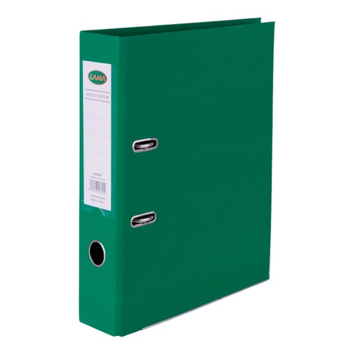 [BIBLAMOFVERD] Bibliorato forrado Lama Oficio, verde, lomo de 70mm.