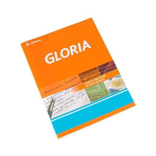 [GLORIATF48RA] Cuaderno Gloria tapa flexible, 16x21cm. 48 hojas rayadas