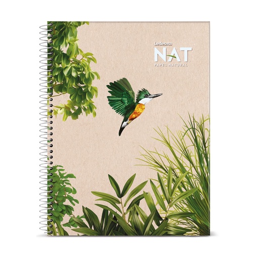 [NAT29784CU] Cuaderno Ledesma NAT espiralado, 22 x 29cm. 70 hojas cuadriculadas