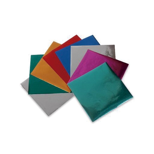 [GLASEMET10] Papel glasé metalizado, pack de 10 unidades