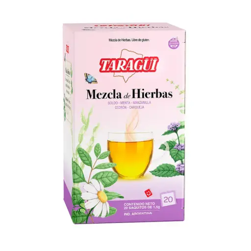 [TARAGHIERX20] Té Mezcla de hierbas Taragüí, caja de 20 saquitos