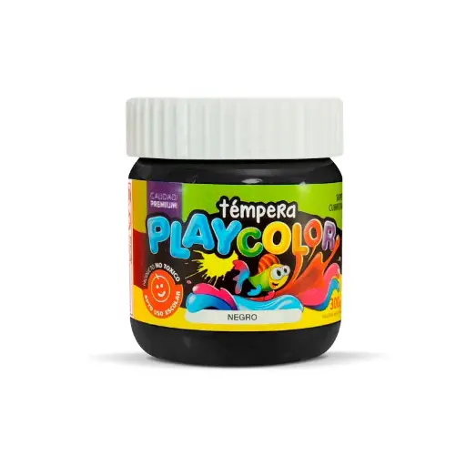 [PLAYTE300NEG] Témpera Playcolor,  250cc. Negro