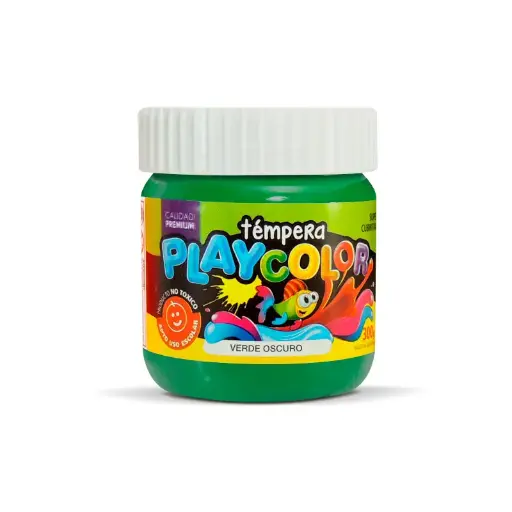 [PLAYTE300VEO] Témpera Playcolor,  250cc. Verde Oscuro